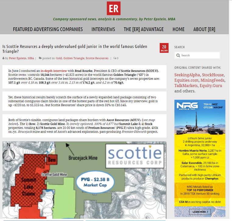Is Scottie Resources a deeply undervalued gold junior in the world famous Golden Triangle?