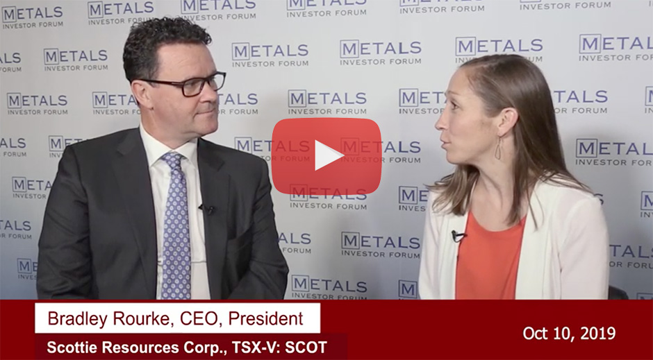 Gwen Preston Speaks with Brad Rourke Backstage at the October 10, 2019 Resource Maven Financing Opportunities Conference