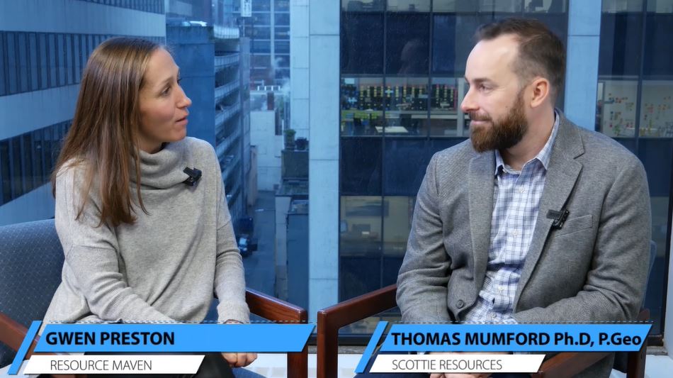 Scottie Resources' Thomas Mumford updates Resource Maven Gwen Preston on 2019 drill program results