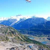 Servicing drill rig on the Scottie Gold Mine - 2019