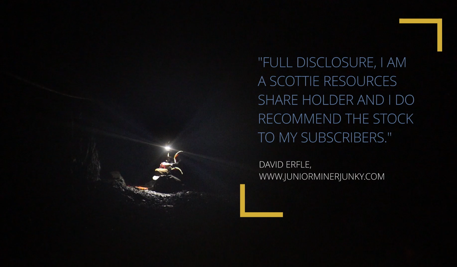 David Erfle, Junior Miner Junky, LIVE Webinar Replay